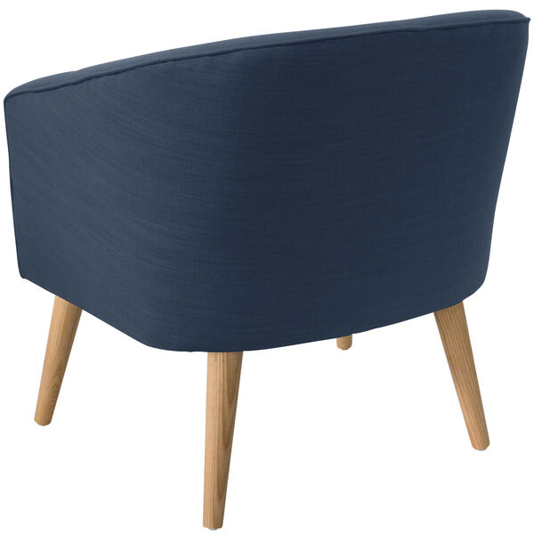 Linen Navy 31-Inch Deco Chair, image 4