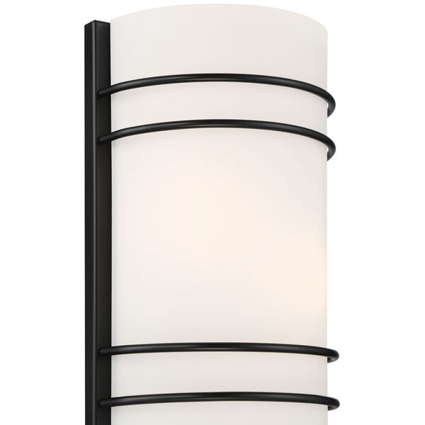 Artemis Matte Black Two-Light Wall Sconce with Opal Glass, image 5