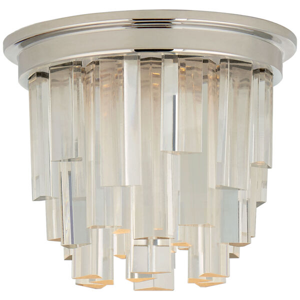 Breck 5-Inch Solitaire Flush Mount in Polished Nickel with Clear Acrylic by Studio VC, image 1