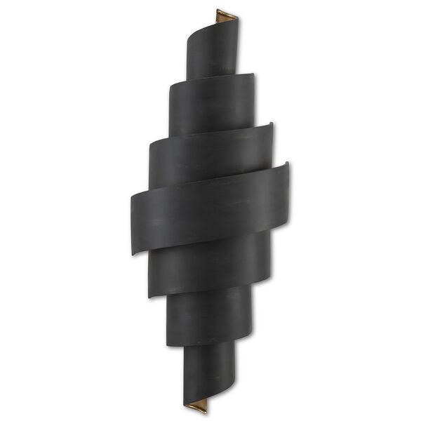 Chiffonade French Black and Painted Gold Two-Light Wall Sconce, image 3