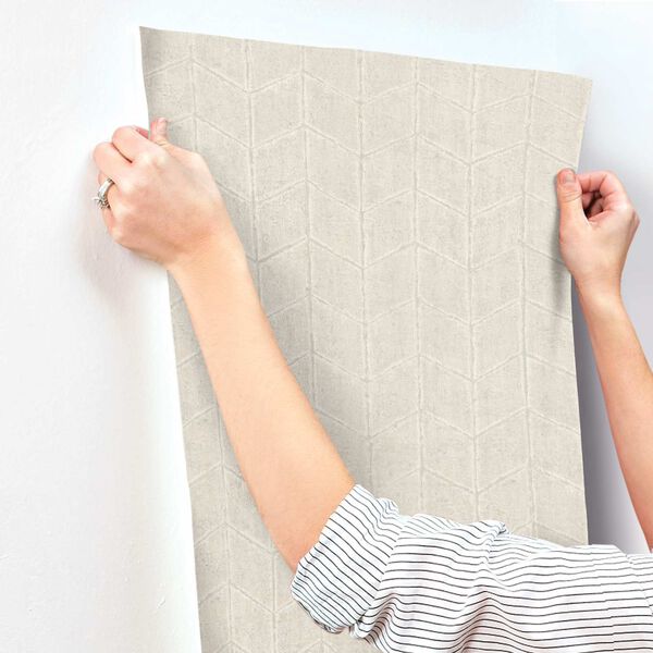 Flatiron Geometric Pearl Grey Wallpaper, image 5