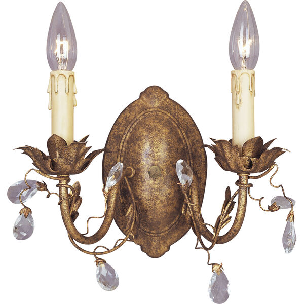 Etruscan Gold Two-Light Wall Sconce, image 1