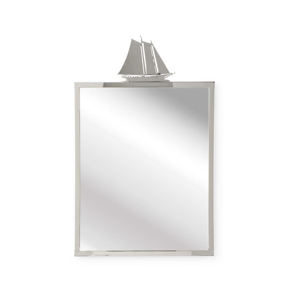Nickel 24-Inch Wall Mirror, image 1