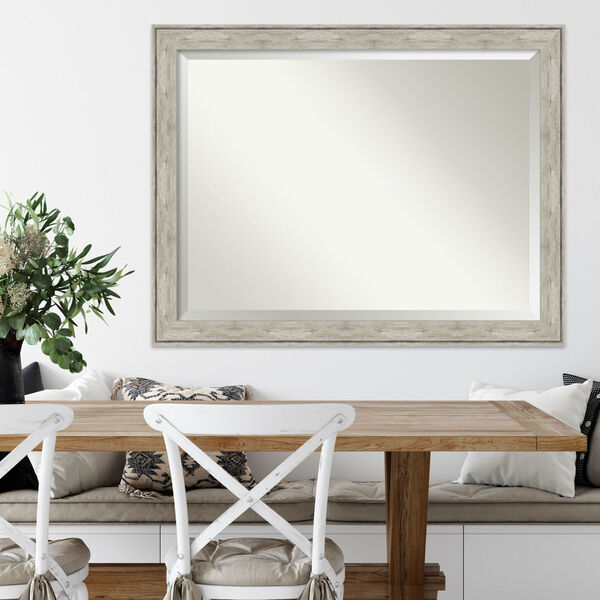Crackled Metallic Silver Wall Mirror, image 4