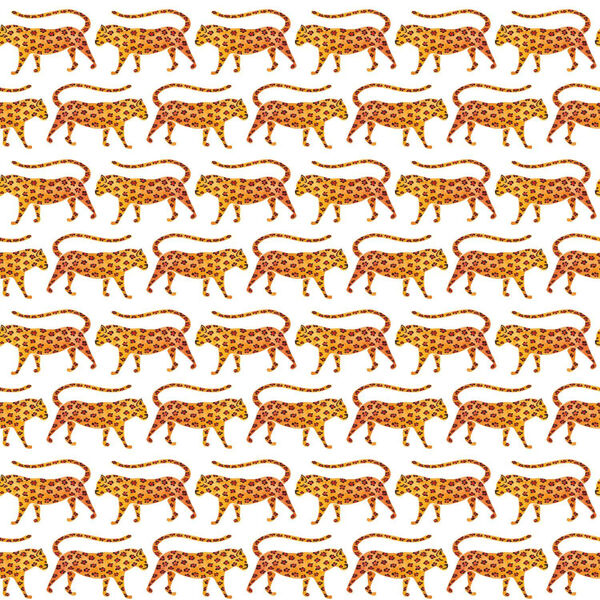 Cat Coquillette Jaguar Orange Peel And Stick Wallpaper, image 1