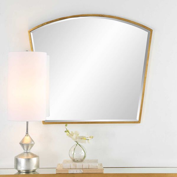 Boundary Antique Gold Arch Wall Mirror, image 1