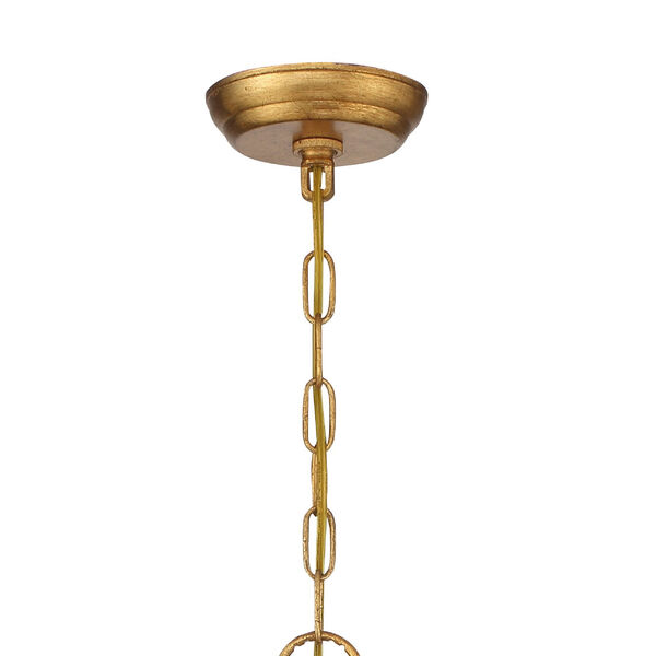 Bridgehampton Antique Gold 28-Inch Eight-Light Chandelier, image 4