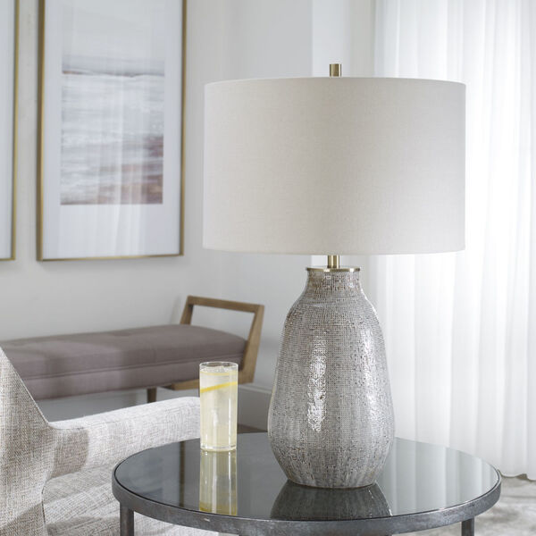 Monacan Gray One-Light Textured Table Lamp, image 3