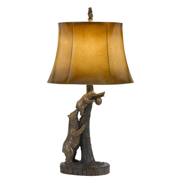 Antique Bronze 31-Inch One-Light Bear Table Lamp, image 1