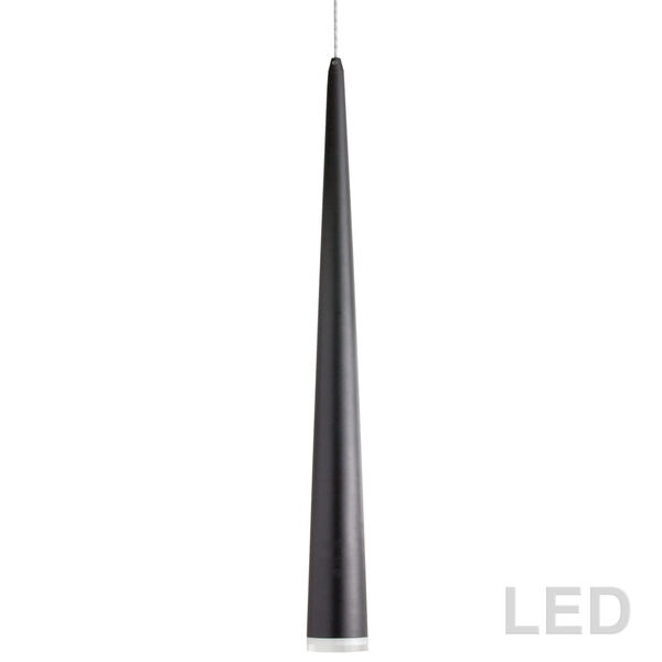 Matte Black with Clear 36-Inch LED Mini Pendant, image 1