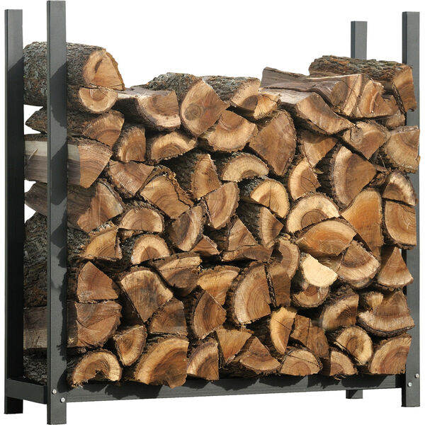 Black 4 Ft. Ultra Duty Firewood Rack, image 2