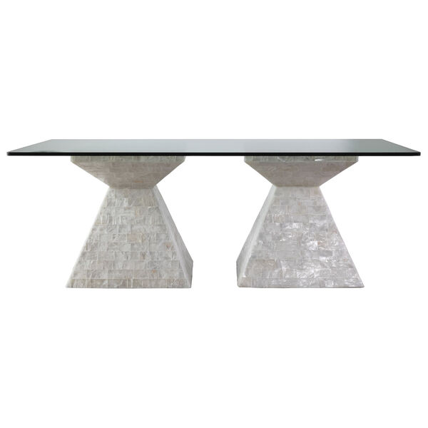Signature Designs Gypsum and Clear Rainer Rectangle Dining Table, image 1
