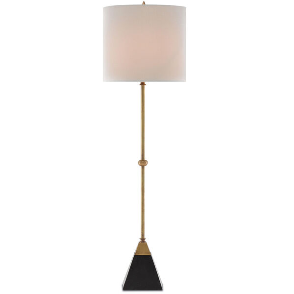 Recluse Vintage Brass and Black One-Light Table Lamp, image 1