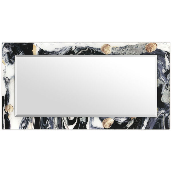 Ebony and Ivory Black 54 x 28-Inch Rectangular Beveled Wall Mirror, image 3