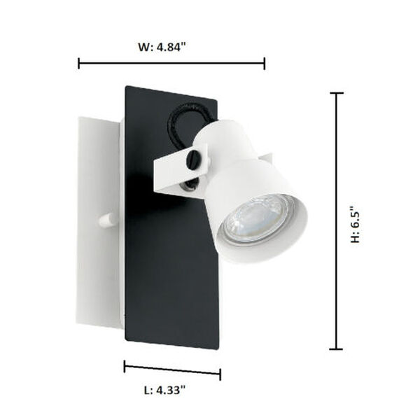 Trillo White and Black Five-Inch LED Track Light, image 2