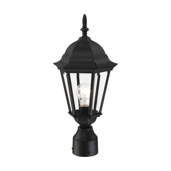 Hamilton Textured Black One-Light Outdoor Post Lantern, image 5