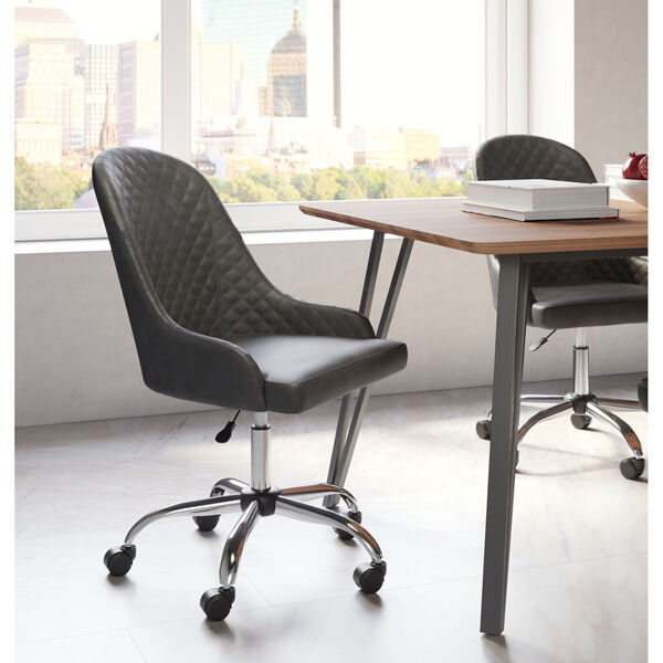 Space Gray and Silver Office Chair, image 2