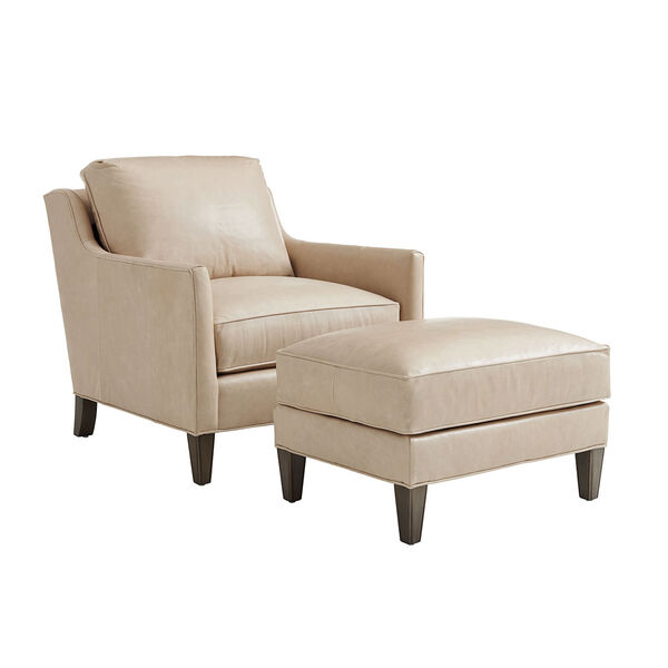 Ariana Beige Turin Leather Chair, image 3