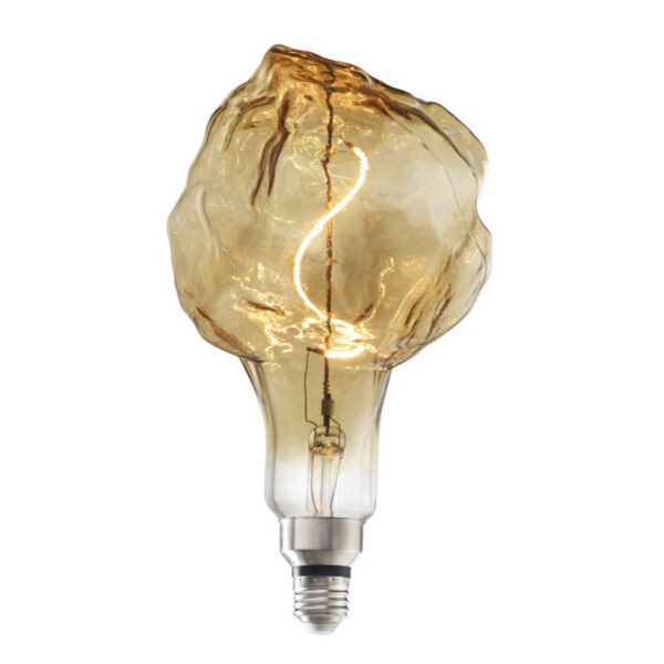Antique Nostalgic LED Filament Glacier Standard Base Amber 200 Lumens Light Bulb, image 1