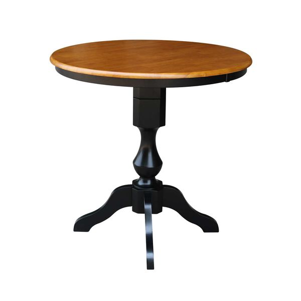 Black and Cherry 36-Inch Round Top Pedestal Table, image 2