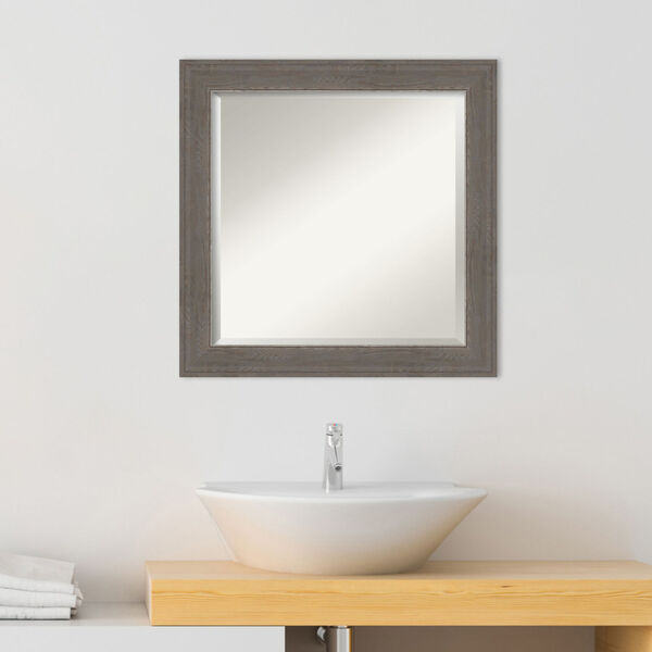 Alta Brown and Gray 25W X 25H-Inch Bathroom Vanity Wall Mirror, image 3