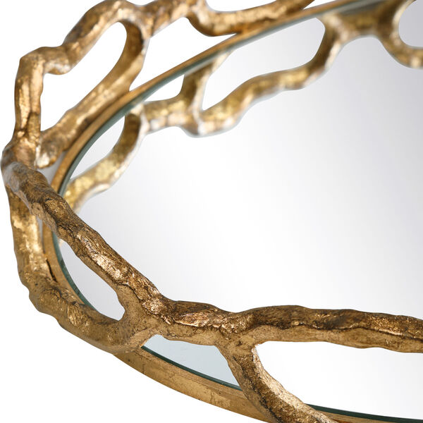 Cable Gold Leaf Chain Tray, image 6