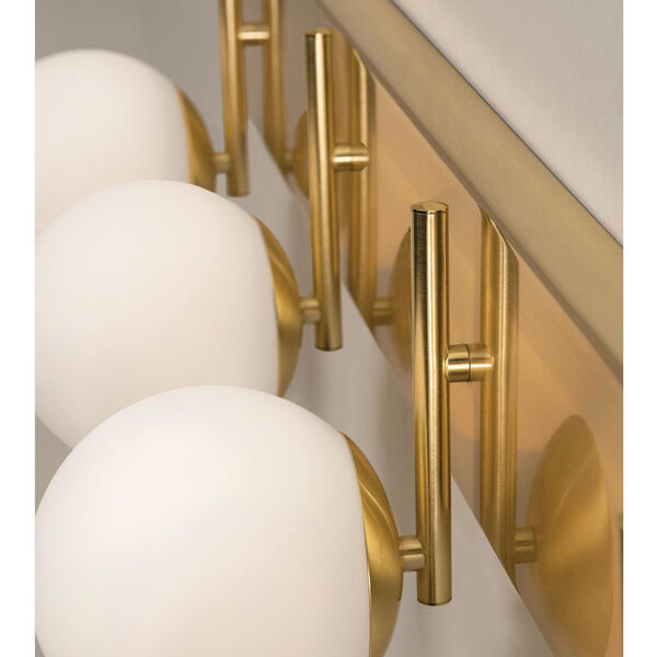 Metropolitan Satin Brass Three-Light LED Bath Vanity, image 3