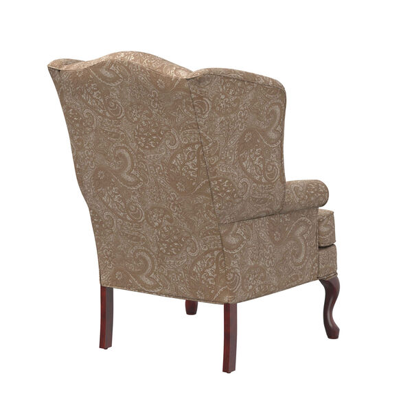 Paisley Cream Wingback Chair, image 6