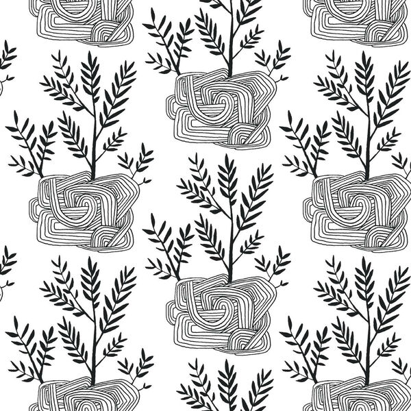Risky Business III Black Seedlings Peel and Stick Wallpaper, image 2