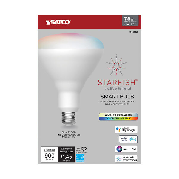 Starfish White LED 12W BR40 RGB and Tunable Bulb, image 3