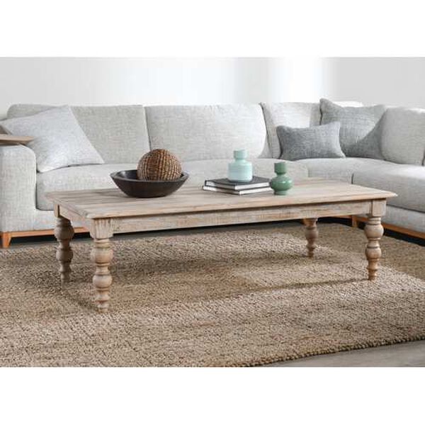 Kinsey White and Beige Coffee Table, image 1