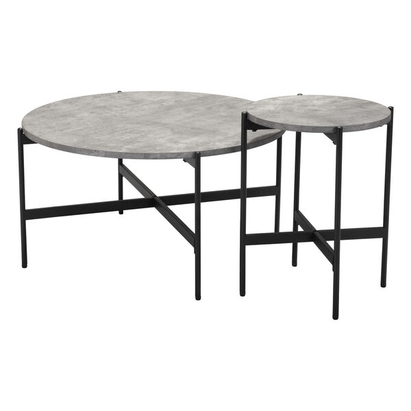 Malo Gray and Matte Black Coffee Table, image 2