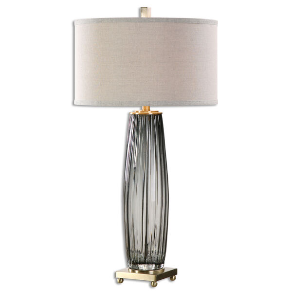 Vilminore Gray Glass One-Light Table Lamp, image 1