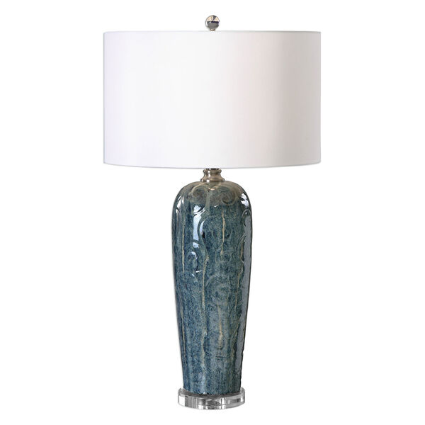 Maira Blue Ceramic Table Lamp, image 1