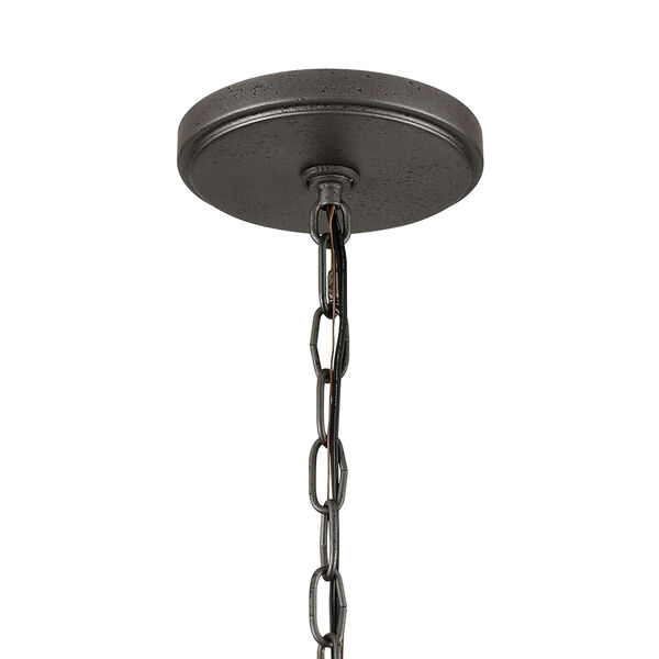 North Shore Iron and Palisade Gray One-Light Outdoor Pendant, image 5