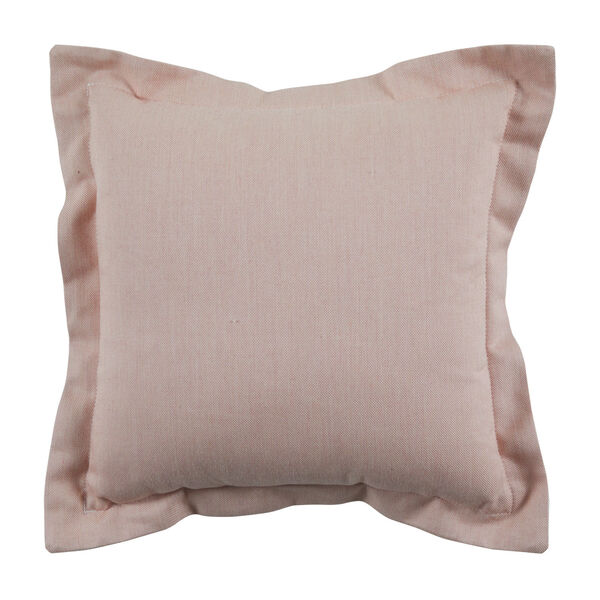 Blush and Snow 17 x 17 Inch Pillow with Linen Double Flange, image 2