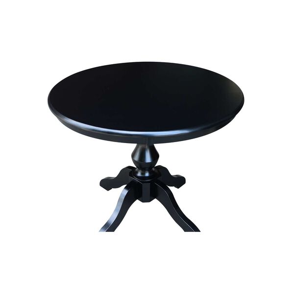 Black Round Pedestal Dining Table, image 4