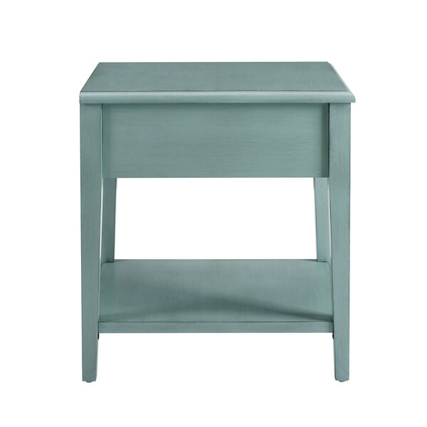 Aubrey Distressed Teal Side Accent Table, image 4