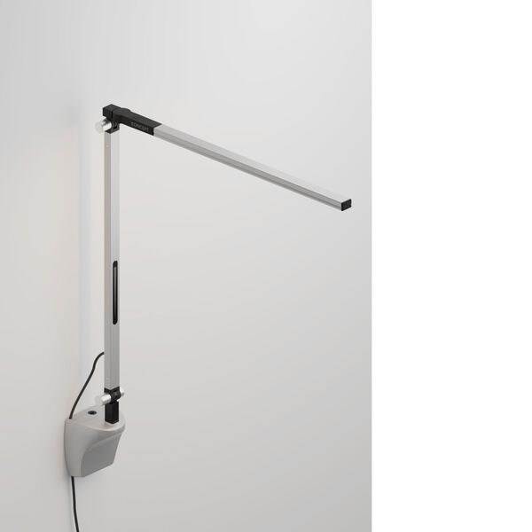 Z-Bar Silver LED Solo Mini Desk Lamp with Wall Mount, image 1