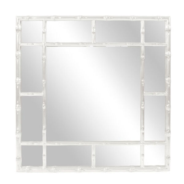 Bamboo Glossy White Mirror, image 1