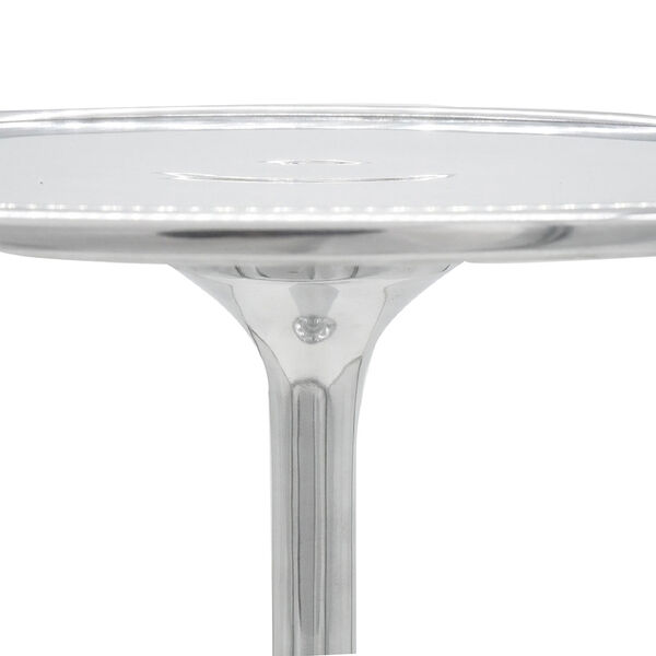 Cheshire Aluminum Silver Round Side Table, image 5