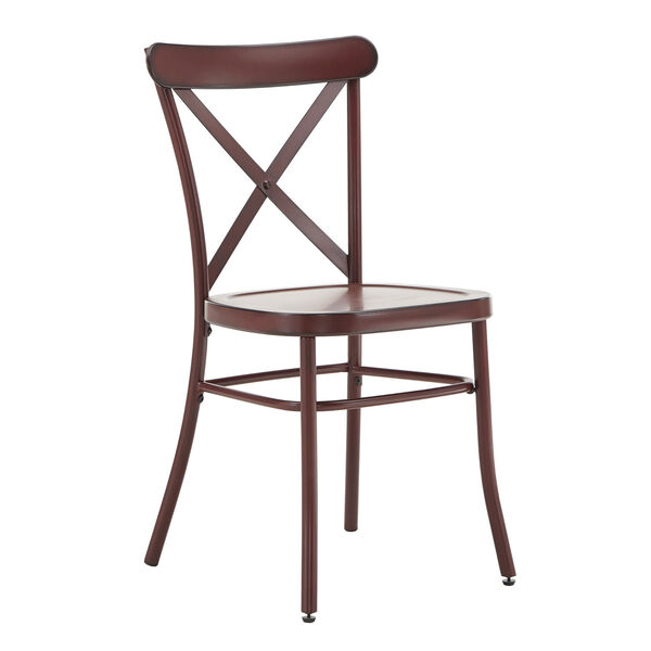 Roman Red Metal Dining Chair, image 1