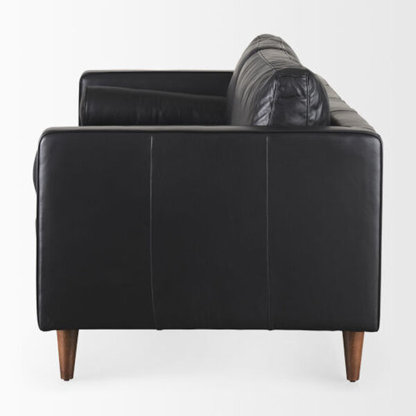 Svend Black Leather Sofa, image 3