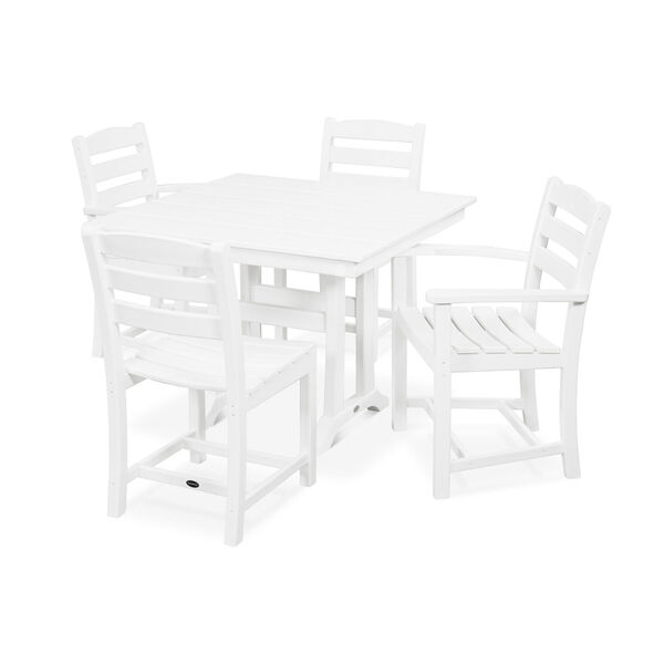La Casa Cafe White Trestle Dining Set, 5-Piece, image 1