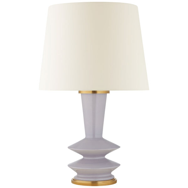 Whittaker Medium Table Lamp in Lilac with Linen Shade by Christopher Spitzmiller, image 1