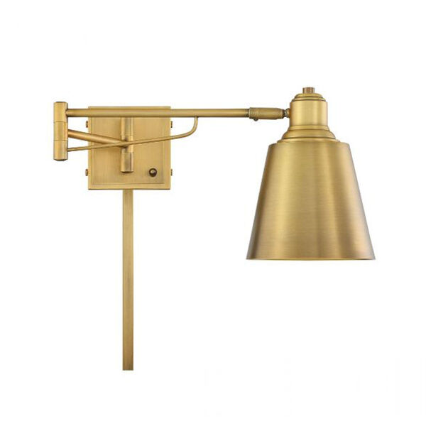Essex Natural Brass One-Light Adjustable Wall Sconce, image 4