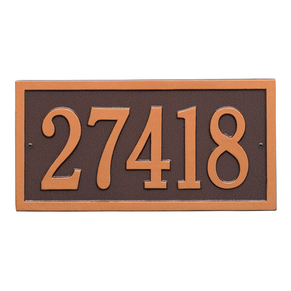 Personalized Bismark Wall Address Plaque in Antique Copper, image 3