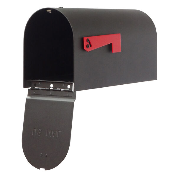 Curbside Black Titan Steel Mailbox with Baldwin Front Single Mounting Bracket, image 3