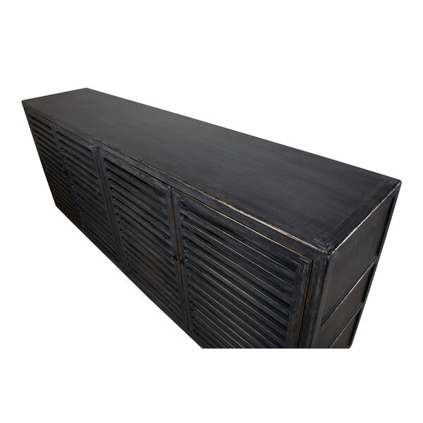 Black St Lucia Sideboard with Solid Sides, image 4