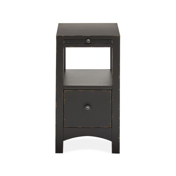 Weathered Midnight Wood One-Drawer Chairside End Table, image 5